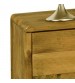 Woodstyle Solid Timber Light Brown 2 Drawers Bedside Table in Rustic Texture